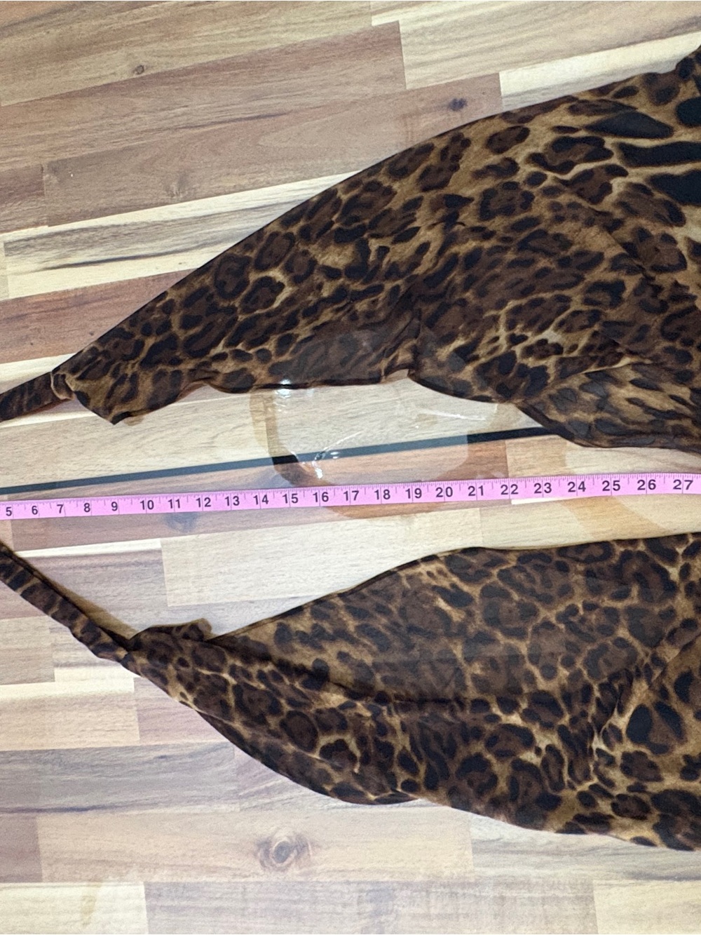 NWT Naked Wardrobe Sz XL Leopard Print Sheer Chiffon Halter Top - Picture 11 of 14